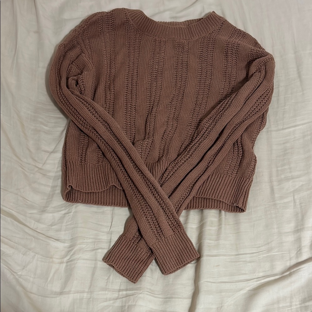 Cozy Brown Knit Sweater